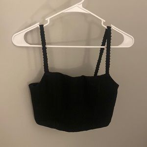 Zara black corset top. Back button up and side zipper. Size XS